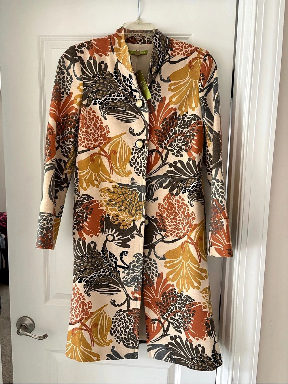Sigrid Olsen Floral Print Trench Coat